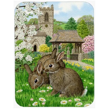 Carolines Treasures ASA2023LCB Leveret Bunny Rabbit Glass Cutting Board, Large ASA2023LCB